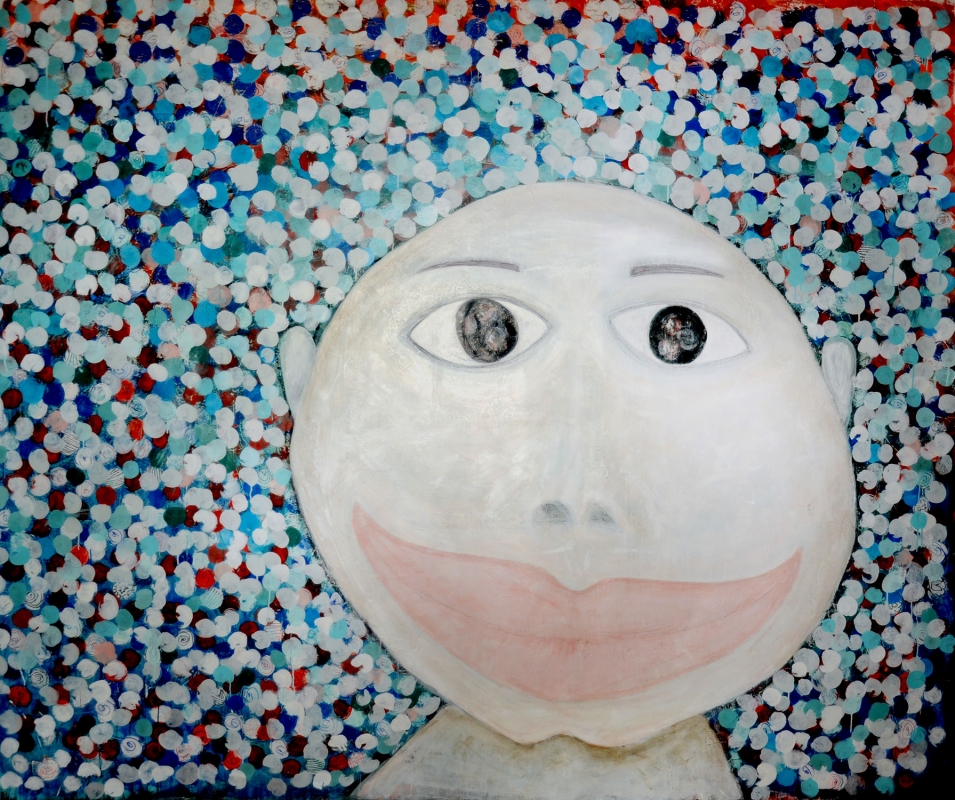Big Smile Me, 2014, Acrylic on Canvas 120 x 108”