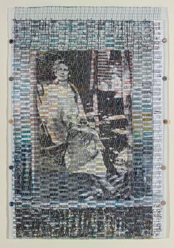 Summer Day, 2015, woven mixed media, 35 x 24 inches