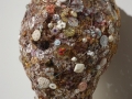 Lisa Kokin, Ancestor, 2003. Buttons, chicken wire, thread, spray paint, 13.5 x 9 x 11 in.